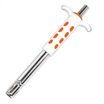 TULMAN Easy Grip Stainless Steel Regular Gas Lighter for Gas Stoves, Restaurants & Kitchen Use (Orange) - Pack of 1