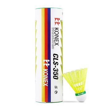 Konex Nylon Shuttlecock | Stable Flight & Fast Recovery (Yellow, Pack of 6)