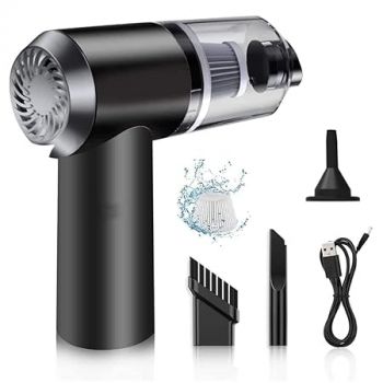 MOROVIK 3 in 1 Portable Car Vacuum Cleaner with Blower | USB Rechargeable Wireless Handheld Car Vacuum Cleaner Traveling, Camping Reusable,Portable,Rechargeable (1)