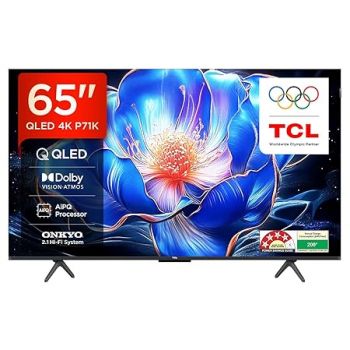 TCL 165 cm (65 inches) 4K Ultra HD Smart QLED Google TV 65P71K