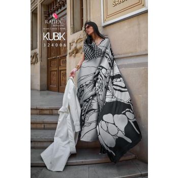 Printed Satin Saree  (18 Set)