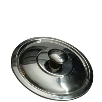 Bartan Star Heavy Gauge Stainless Steel Ciba Lid with knob For Pot,Kadai,Saucepan - 30 centimeter