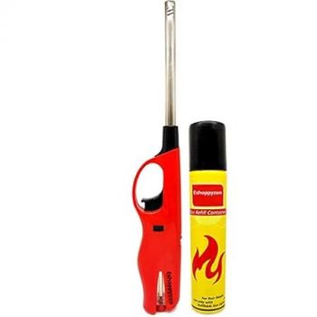 SRDH -Premium Refllable Gas Lighter/Plastic Adjustable Flame igniter for Kitchen Stove,Candles, Refillable with Refill Bottle 100 ml lghter