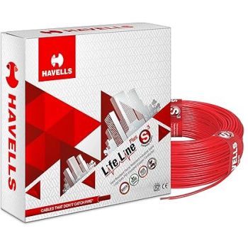 Havells Lifeline Cable WHFFDNRA11X0 1 sq mm Wire (Red)