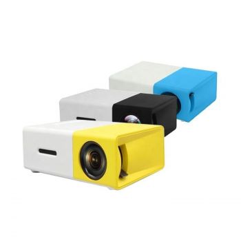 Pro Mini Portable LED Projector with Multiple Interfaces Like AV, Audio, USB, HDMI, Micro SD, Film Projector for Children's, Home Cinema, Compatible with Smartphone/Laptop/PS4/Firestick