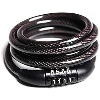 MorningVale Snowpearl Multipurpose 4 Digit Numeric Cable Bike/Bicycle Helmet Lock For Avenger 220 Dtsi (Black), Combination Lock
