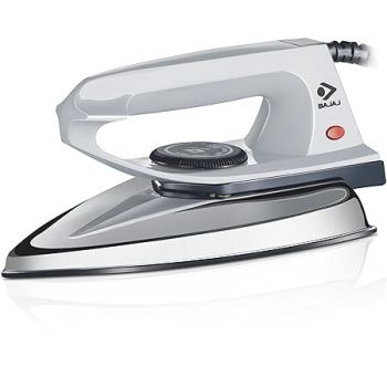 Bajaj DX 2 600-Watt Light Weight Dry Iron | Non-Stick Coated Soleplate | Anti-Bacterial Coating | 180 Degree Swivel Cord | Cool Touch Handle | 2-Yrs Warranty 【Grey】