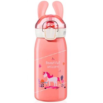 FunBlast Insulated Stainless Steel Bottle â€“ Hot and Cold Water Bottle for Kids, Double Walled Vacuum Insulated Stainless Steel Bottle, Double-Wall Thermos Flask with Straw (530 Ml, Pack of 1