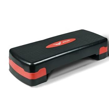XTRIM Aerobic Stepper for Cardio Workout with 2 Height Adjustments - 10 & 15cm, 4 Anti-Skid Rubber Pads on Legs, Slip-Resistant Platform (Supports 250Kg Weight, 68 cm)