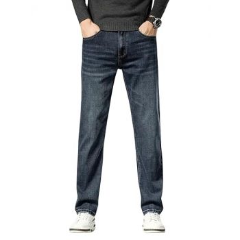 Men's Straight Fit High Rise Jeans