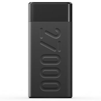 Ambrane 27000mAh Powerbank, 20W Fast Charging, Triple Output (2 USB & 1 Type C), PD, Quick Charge for iPhone, Android & Other Devices, Made in India + Type C Cable (Stylo Pro 27K, Black)
