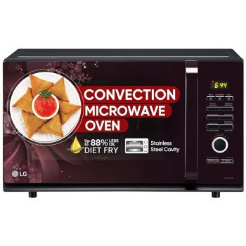 LG 32 L Convection Microwave Oven (MC3286BRUM, Black, Auto Cook Menu, Stainless steel cavity, 360° Motorised Rotisserie for Bar-be-queing, Indian Cuisine, Tandoor Se, Steam Clean & Diet Fry)