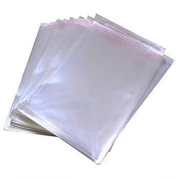 True-Ally Multi utility Self Adhesive Clear Transparent Plastic Seal Pouch/Poly bag - 8 x 10 inch (Pack Of 100)