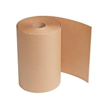 Ecofriendly 2 Ply Brown Corrugated Roll For Ecommerce Packaging 140 GSM Paper (30 inch × 20 Meters).