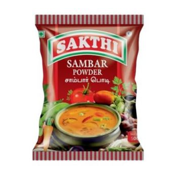 SAKTHI 500g South Indian Flavoured Sambar Powder for Cooking | 100% Vegetarian Mixed Masala for Sambar Preparation | Rich Aroma & Flavor Sambar Masala Powder | Premium Spices Blend Sambar Podi