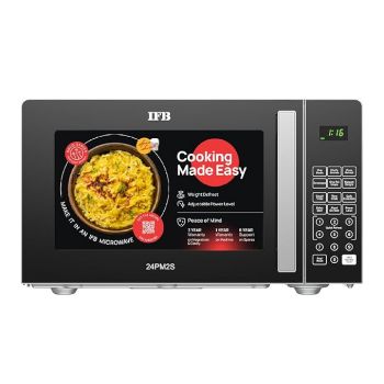 IFB 24L Solo Microwave Oven (24PM2S, Multi Stage Cooking with 69 Indian & Continental Auto Cook Menus, Child-lock Protection, Deodorize function, Delay Start & Power Save, black)