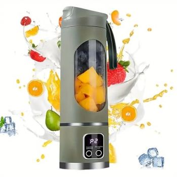 QLECT Portable Blender Electric Juicers Fruit Mixers USB Rechargeable Smoothie Mini Blender Personal Juicer 10 Blades 3Gears With 1500 Mah Rechargeable Battery