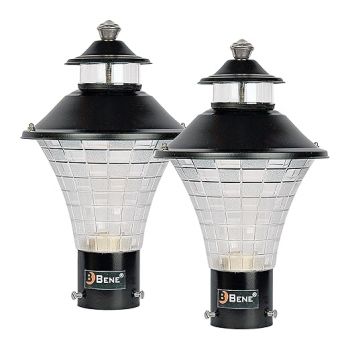 BENE Geruit Outdoor Lamp (Black, 18 Cms, Pack of 2 Pcs)
