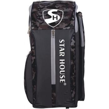 Star House Cricket Kit Bag with Special Bat Holder On The Side, Duffle Kit Bag, Backpack, Full Size with Shoulder Straps and Handle for Player (Olive Green)