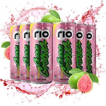 Rio Pink Guava Fruit Drink Can | Soft Drink | Exotic Fruit Juice + Fizz | Rich In Vitamin C and Honey | Pack of 12 | 250 ml