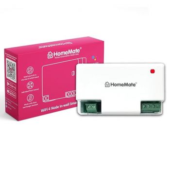 HomeMate WiFi 4 Node Smart Switch | No Hub Required | Retro Fit with Manual Control | Home Automation | Works with Amazon Alexa, Google Assistant & Siri