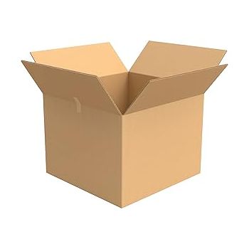 BonKaso Blueprint Premium Eco-friendly 5 Ply Corrugated Packing Box for Secure Shipping, Moving, Courier & Goods Transportation, Brown, 27x13x14 Inches - (Pack of 4)