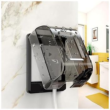Electrical Socket Cover Shell Outdoor Electrical Outlet Outdoor Receptacle Covers Weatherproof Outlet Cover Clear Wall Protector Case Fingerboard Household. (big - size(12.5x9.3x6cm))