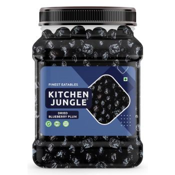 Kitchen Jungle Fresh Dried Blueberry plum 500gm | Sweet and Delicious | Healthy Snack, Rich in Calcium, Vitamin K, Boost Immunity