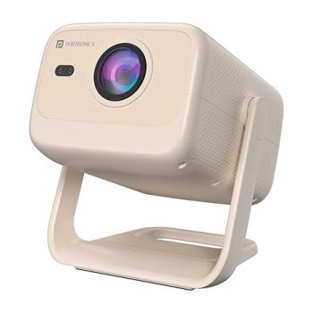 Portronics Beem 480 Smart LED Projector with 1080p Full HD Resolution, 5100 Lumens, Built in OTT Apps, HDMI (White)