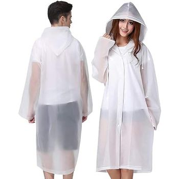 Rain Coat For Men & Women Universal Raincoat For Men Waterproof Full Raincoat For Women, Boys & Girls raincoats for men Hooded Rainwear for Men Rain Coat For Women Rainwear Nimbus - White