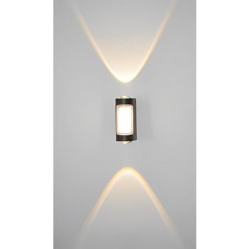 FILLISKA Led Indoor/Outdoor Up Down Wall Light Warm White, Ip-65 Waterproof & Shockproof Body. Fk519 (Up & Down + Front)(Metal)