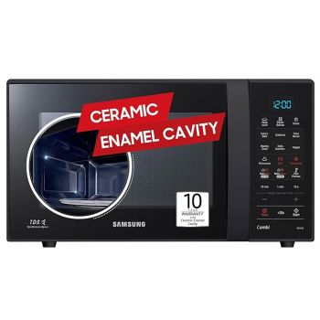 Samsung 21 L, Convection Microwave Oven (CE73JD-B1/XTL, Black, Various Cooking Modes, Pre heat, Eco Mode, Power Defrost, Auto Cook, Wire Rack, Ceramic Enamel Cavity with 10 year warranty)