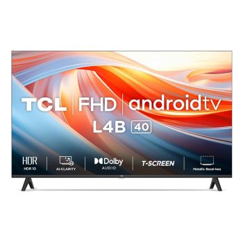 TCL 101 cm (40 inches) Mettalic Bezel-Less Full HD Smart Android LED TV 40L4B (Black)