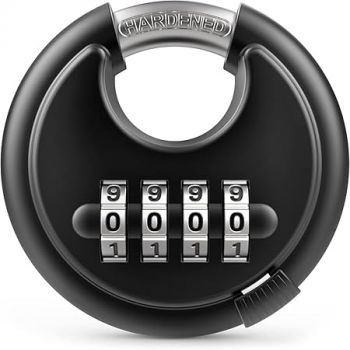 STORE 2508 Stainless Steel Store2508 Combination DISC Padlock Number Lock (Black)