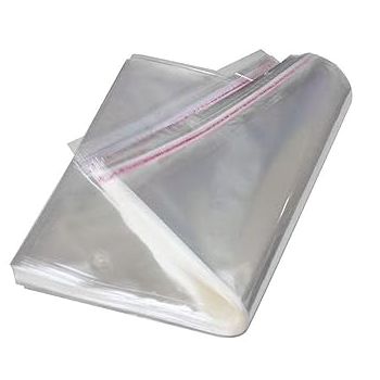 Securement Plastic Transparent Poly Bags For Packing Saree Cloth Sealable | Used For Saree Packing, Shirts Packing Etc. Bopp Poly Bags Self Adhesive (100 Pcs) (14 X 18 inches)