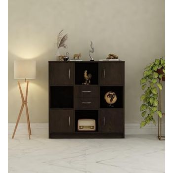 SIVOM Settle Multipurpose Storage Unit/Engineered Wood Free Standing Cabinet (Finish Color - Dark Wenge, Knock Down