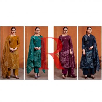 Repurchase Premium Quality Cotton Printed Dress Material Collection (4 Pcs)