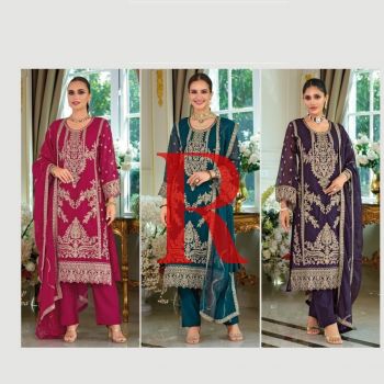Repurchase Dastur Organza Embroidered Designer Suits Collection