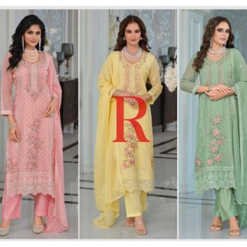 Repurchase Premium Quality Organza Emboidered Ready Made Suits (3 Pcs)