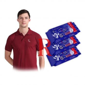Repurchase Isabella Sanitary pad Package60 Pieces (3 Packets) With 1 Kevinlara Premium T Shirt