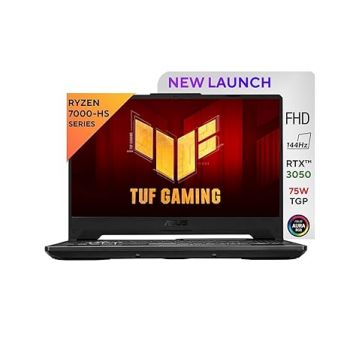 ASUS TUF Gaming A15, AMD Ryzen 7 7435Hs, NVIDIA Geforce RTX 3050, 16GB RAM, 512GB SSD, FHD 144Hz, 15.6", Windows 11, Graphite Black, 2.3KG, FA506NCR-HN054W, 48WHR Gaming Laptop
