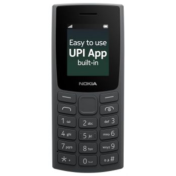 Nokia All-New 105 Single Sim Keypad Phone with Built-in UPI Payments, Long-Lasting Battery, Wireless FM Radio | Charcoal