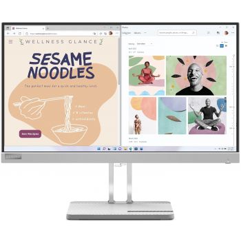 Lenovo L-Series 54.48 cm (21.4inch) | FHD Ultraslim Monitor |16.7Mn Colors, 75Hz, 4ms, AMD FreeSync, HDMI,TUV Eye Comfort & Low Blue Light, Smart Display Customization Artery, Grey, L22e-40