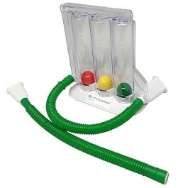 Respiratory 3 Balls Lung Exerciser with 2 Tubes (Spirometer)