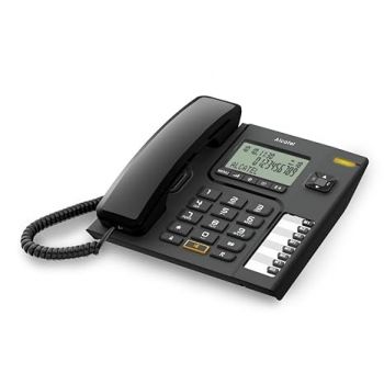 Alcatel T-76 Corded Landline Phone with Caller ID & Speakerphone (Black)