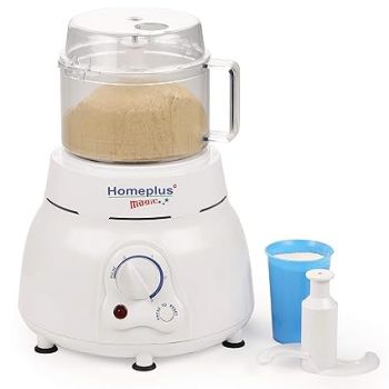 Home Plus Magic 400 Watts Atta Kneader | Food Processor | Cirtus Juicer | Vegetable Chopper | Whisker (White)
