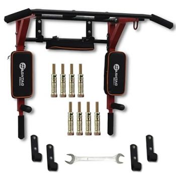 HASHTAG FITNESS Wall Mounted Multi-Grip Dip Station for Indoor Home Gym Fitness equipments