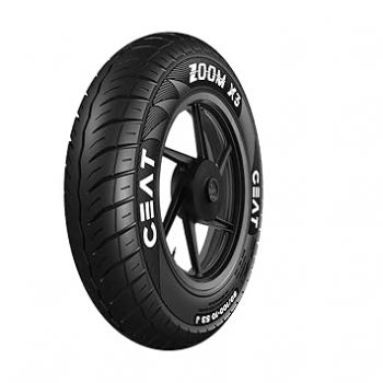 Ceat ZOOM X3 90/100-10 53J Tubeless Scooter Tyre,Standard