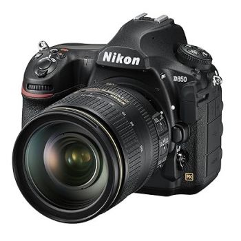 Nikon D850 45.7MP Digital SLR Camera (Black) with AF-S Nikkor 24-120mm F/4G ED VR Lens and 64GB Memory Card