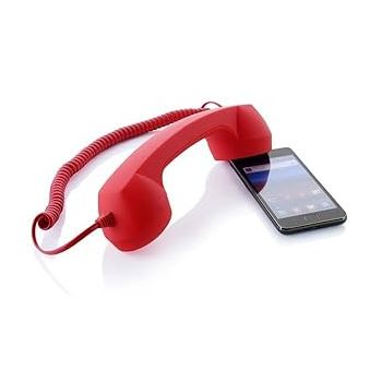 Drumstone Universal Retro Style Phone 3.5mm Wired Receiver Handset Radiation Free Coco Retro Phone with HD Speaker and Microphone (Standard Size, Multi Color)